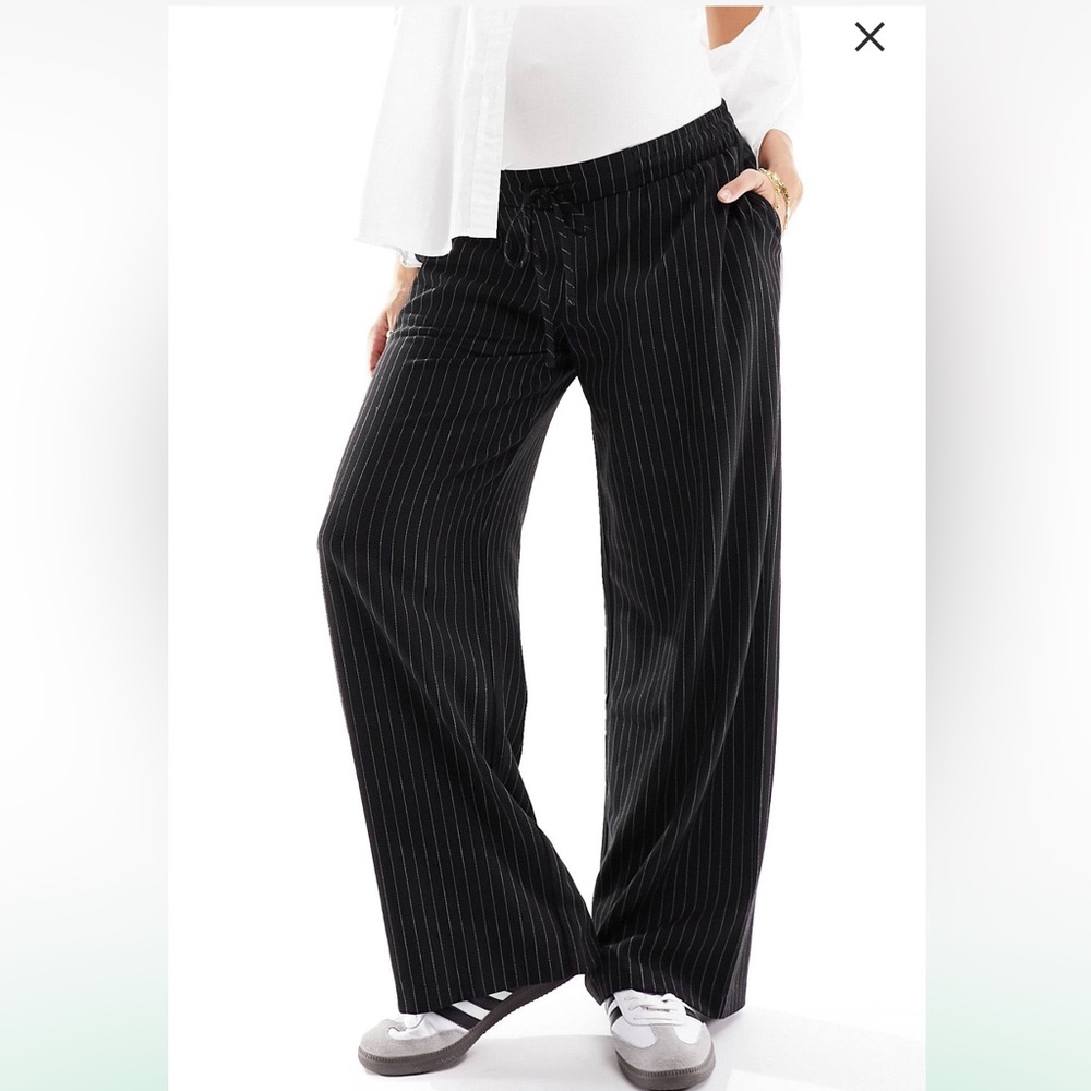 Womens maternity pin stripe pants